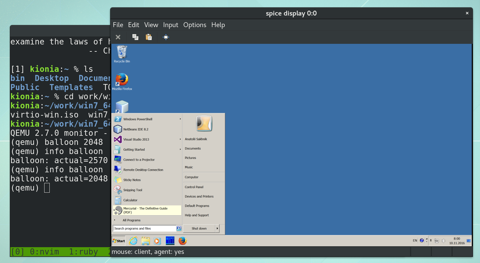 Windows7 in QEMU KVM